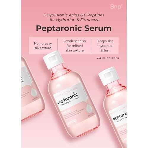 Snp 6 Peptides + 5 Hyaluronic Acid Skincare Set | 4-in-1 Kit of Toner, Serum, Cream & Sheet Masks | Moisturizing, Firming & Hydrating | Korean Skincare Set for Dry & Sensitive Skin | Peptaronic Set