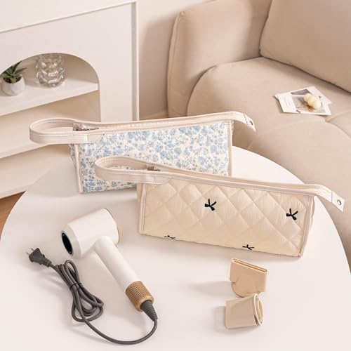 Large Quilted Hair Tools Travel Bag – Flat Iron & Dryer Storage