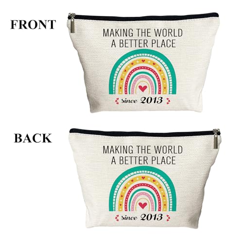 13 Year Old Girl Gift Ideas Cosmetic Bags - Making The World A Better Place Since 2013 Makeup Bag,13th Birthday Gifts for Teenage Girls, Funny 2013 Birthday Decorations for Her (2013)