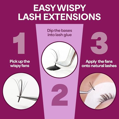 750 Wispy Promade Fans - 5D 7D 9D, C D CC Curl 0.05-0.07mm Thickness Mixed Length - Handmade Wispy Eyelash Extensions Loose Premade Lash Fans Soft Spikes Volume Lash (5D-0.07-C, 9/10/11)