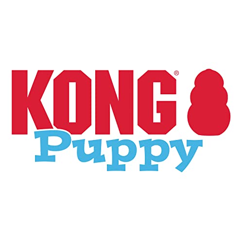 KONG Puppy - Natural Teething Rubber Chew Toy for Dogs - Stuffable Dog Toy for Extended Playtime - Chew & Fetch Toy for Puppies - for Medium Puppies - Pink