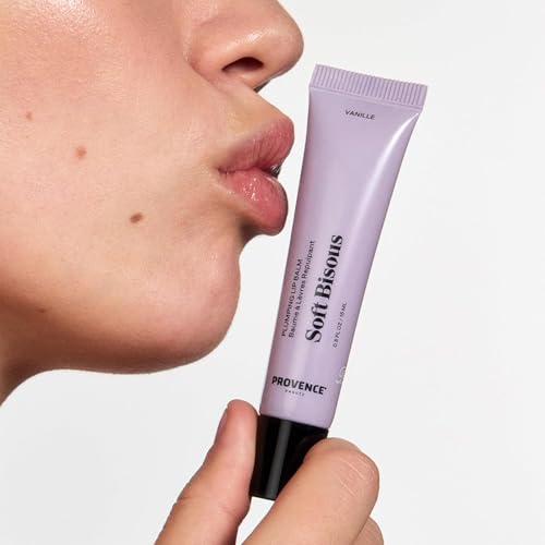 Provence Beauty Soft Bisous Plumping Lip Balm ? Hydrating Lip Care Treatment with Tripeptide-1, Hyaluronic Acid & Shea Butter ? Smooths, Softens & Plumps Dry Lips (2-Pack)