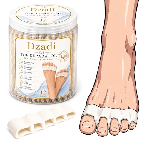 Disposable Toe Separators for Comfort & Hygiene - 12 Pairs