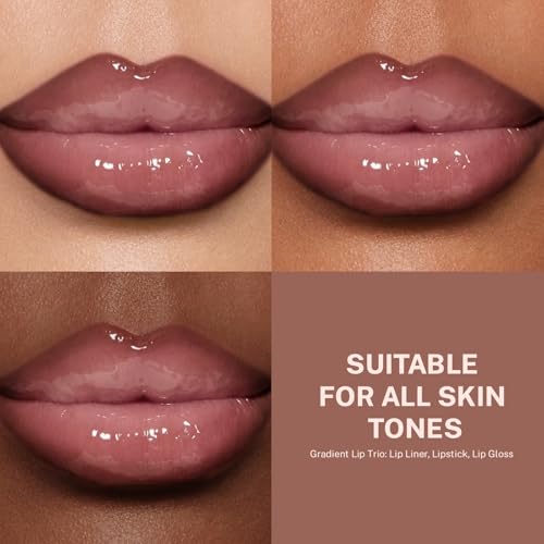 3PC Lip Combo Set – Brown Liner, Lip Balm & Gloss Trio