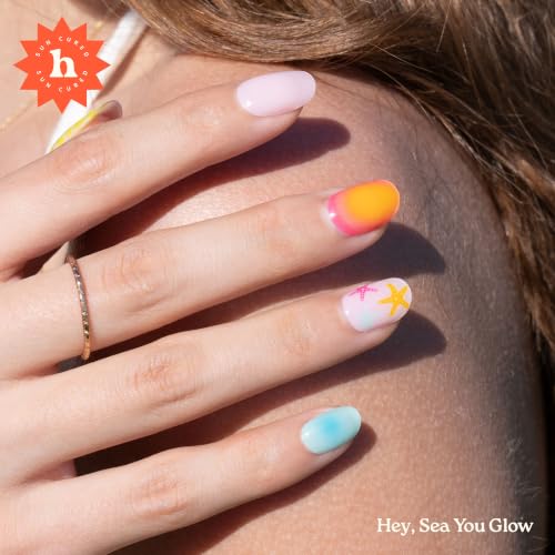 Heyhae Semi Cured Gel Nail Strips - No LED Needed, 28 Strips