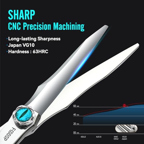 Professional 6" Barber Scissors VG10 Japan Steel Hair Shears