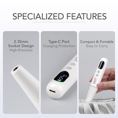 Cordless Nail Drill - Rechargeable Electric Nail File with LED Display for Manicure & Pedicure