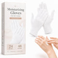 White Cotton Moisturizing Gloves for Dry Hands & Eczema - 24 Pairs