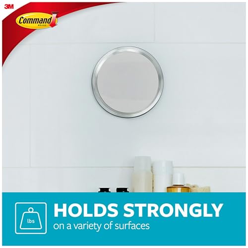 Command Bath Mirror Satin Nickel Damage-Free Adhesive