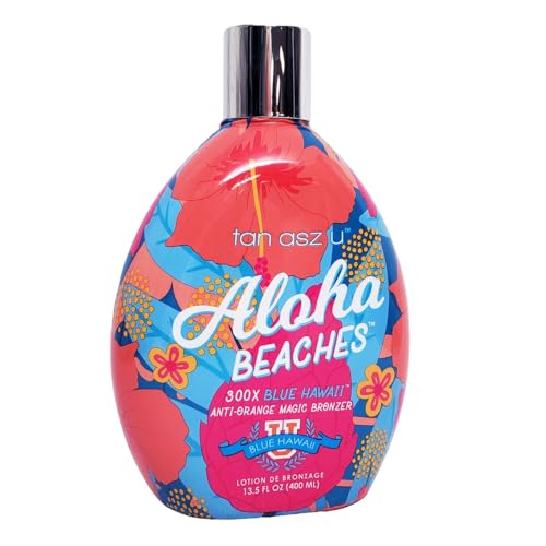 Aloha Beaches 300X Blue Hawaii Bronzer Tanning Lotion 13.5 oz