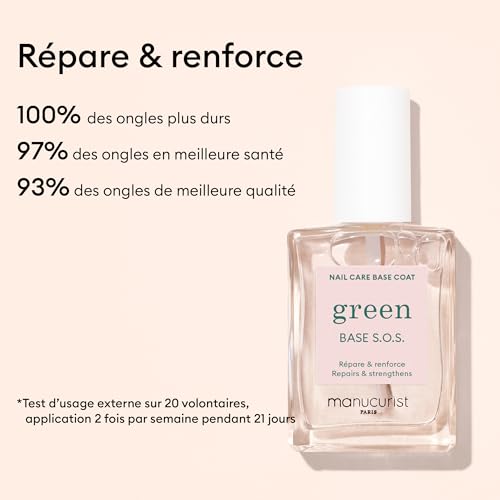 Manucurist S.O.S. Strengthening Base Coat - Repairing Nail Care (0.5 fl oz)