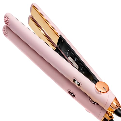 TYMO Flat Iron Straightener & Curler 2 in 1, 1 Inch Titanium, 32 Temps