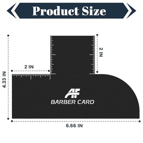 Barber Hairline Guide Card with Measurement - Reusable Stencil