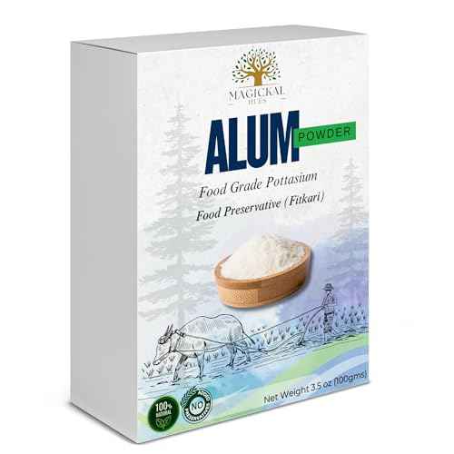 Alum Powder 3.5 oz ? 100% Pure Phitkari | Natural Piedra de Alumbre | Potassium Alum Powder for Skin, Canker Sores, Deodorant, Water Purification & DIY | Fitkari Alum | Alumbre en Polvo