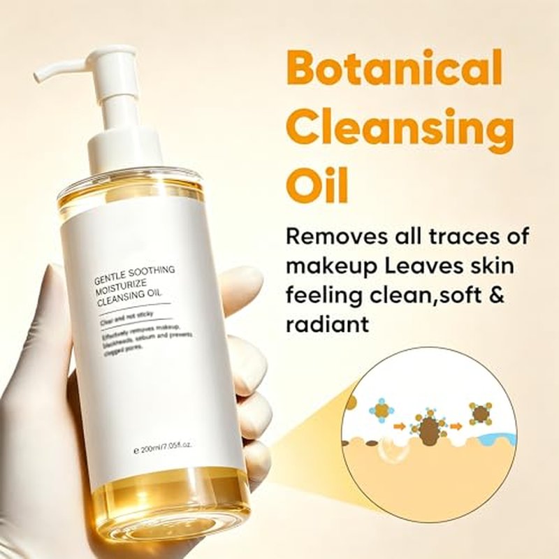Gihen Cleansing Oil & Facial Cleanser Set - 200ml, All Skin Types