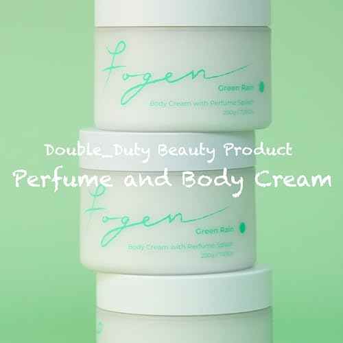 Body Cream with Perfume Splash Green Rain - 2024 New Version, Rose BlackCurrant Musk Shea Butter Argan Oil Smell Good Scented Nourishing Body Lotion Gift Moisturizing for Dry Skin [7.05 OZ]