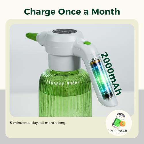 Diivoo Electric Spray Bottle 2L Rechargeable Plant Sprayer