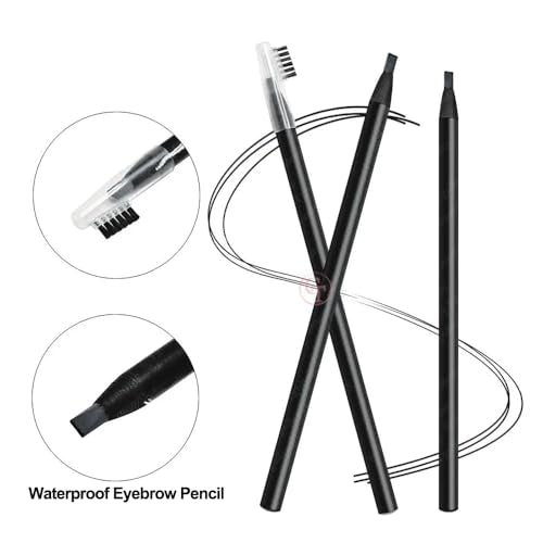 Waterproof Eyebrow Pencil - Pull Cord Peel-Off, Pack of 2