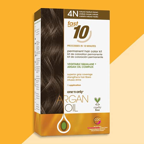 One 'N Only Fast 10 Permanent Hair Color Kit - 4N Medium Brown