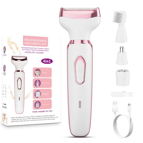 Women’s Electric Razor Bikini Trimmer 4-in-1 Cordless Hair Removal Shaver