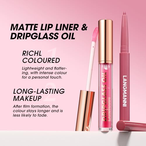 6 Matte Lip Liners & Nourishing Lip Oil Set