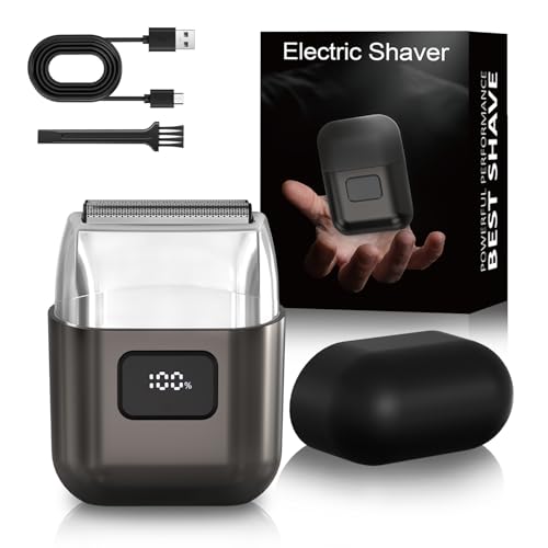 YOXSPD Electric Foil Shaver for Men Gray – 3 Floating Blades Mini USB Rechargeable