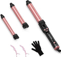 MESCOMB Blush Red Automatic Curling Iron 1 Inch with 3 Interchangeable Barrels
