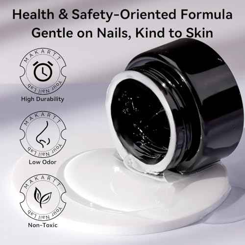 Makartt Clear Gel Builder: Nail Extension, Strong, Self-Levelling, Long Lasting for Strengthener Sculpture Broken Nails Repair Protection, UV LED Lamp Cure Required, Home Salon DIY Manicure 1.06 oz