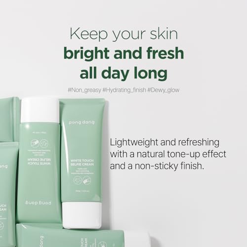PONGDANG Tone-UP Touch Selfie Cream 3.52 oz | Lightweight Brightening Cream | Hydrating & Redness-Soothing Formula | Korean Skin Care