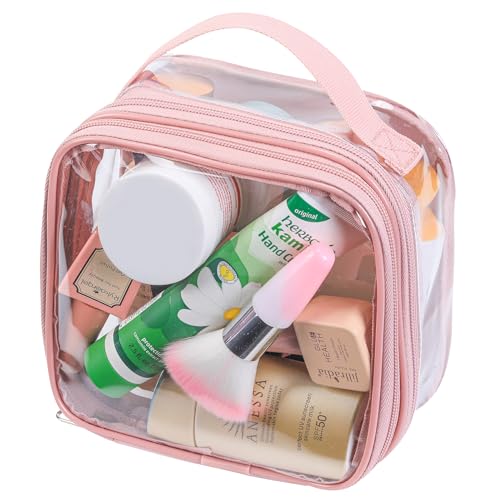 BORMELUN TSA Approved Clear Travel Toiletry Bag - Small See-Through PVC Organizer