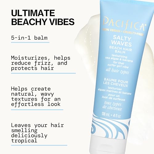 Pacifica Salty Waves Beach Hair Balm by Pacifica for Unisex - 4 oz Balm