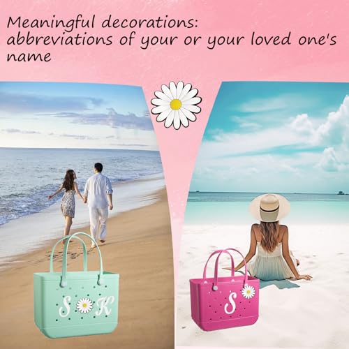 Hroatpk 2pcs Alphabet Letter Charms for Bogg Bag