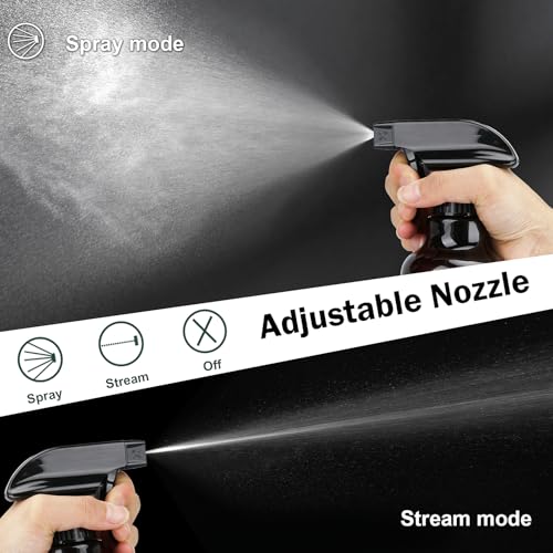 12oz Spray Bottles 2-Pack Adjustable Mist/Stream Heavy Duty