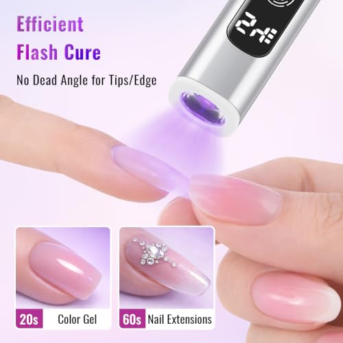 YSC Handheld UV Nail Lamp - Cordless Flash Cure LED Light