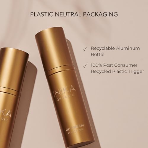 INIKA Organic BB Cream Foundation - Hydrating & Anti-Aging, 1 fl oz