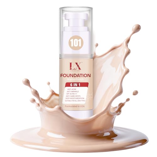 6-in-1 Hyaluronic Acid Matte Foundation for All Skin Types - Long-Lasting & Poreless