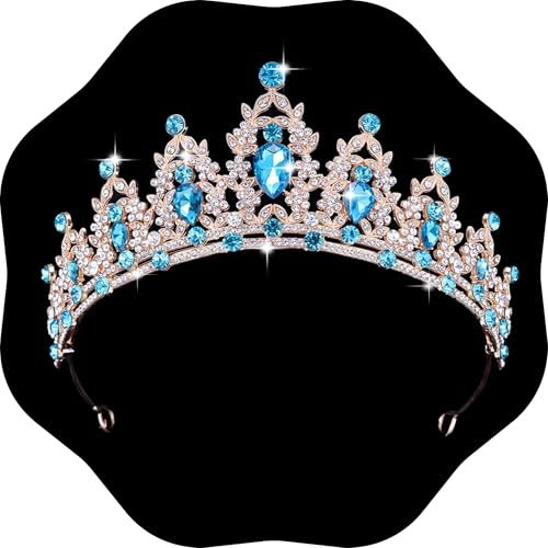 Queen Crown Tiara with Crystals for Women - Bridal & Party Headband
