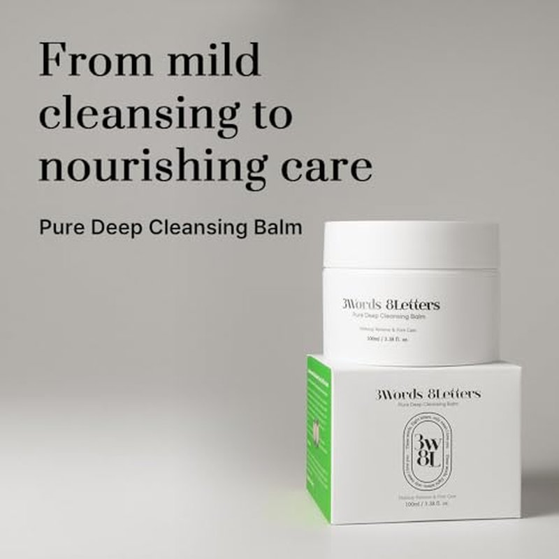 3W8L Pure Deep Cleansing Balm - Vegan Makeup Remover for Sensitive Skin