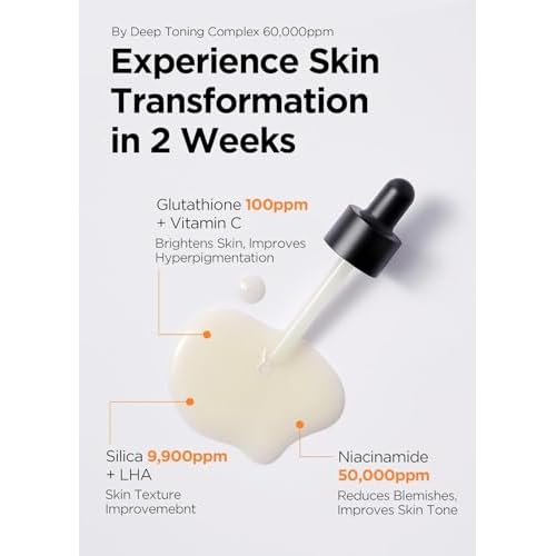 bewants Deep Toning Glutathione Ampoule Serum | Korean Skincare with Vitamin C & Calendula Extract Oil, 1.01 fl.oz + 0.33 fl.oz (2 Pack)