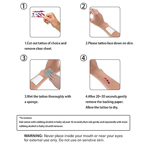 AwwwCos Temporary Tattoos for Cosplay Halloween Costumes