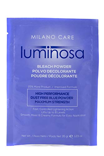 Milano Care Luminosa Bleach Powder – Blue Bleach Lightening Powder – Quick Hair Bleaching Powder for Highlights, Balayage and Painting