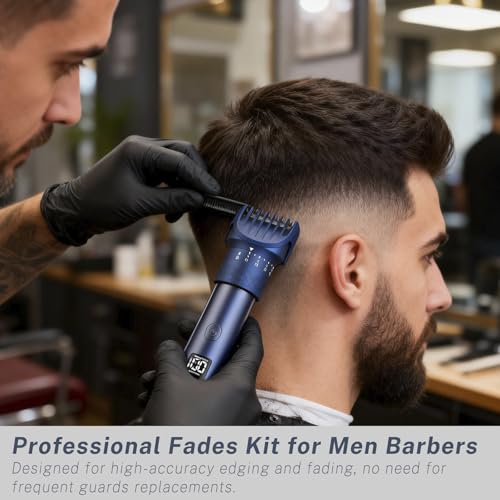 Beard Trimmer for Men, All-in-One Professional Hair Clippers and Foil Shavers Set with Nose Body Hair Trimmers, Precision Dial Adjustable 20 Settings, IPX7 Waterproof Wet and Dry, USB-C Charge Base
