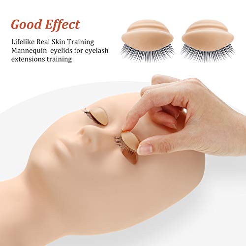 Maitys Replacement Eyelids for Lash Mannequin - 6 Pairs