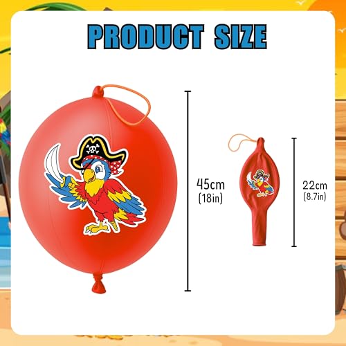 Pirate Punch Balloons Party Pack 24ct + 48 Tattoos