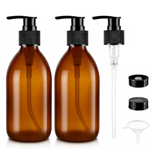 Amber Glass 8oz Pump Dispenser for Oils & Lotions – HomePicker