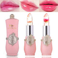 2 Pack Crystal Flower Jelly Lipstick,Magic Color Changing Lipstick,PH Clear Temperature Color Changing Lipgloss,Lip Balm,Long Lasting Nourishing Moisturizing Lip Stick Set(Set A)