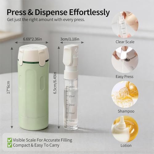4-in-1 Travel Dispenser Bottle Set with 30ML Containers