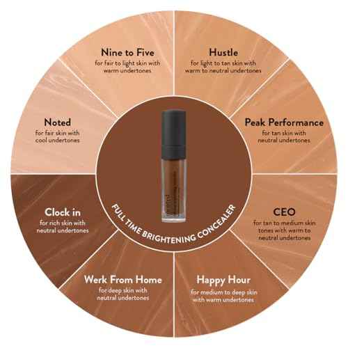 Mented Cosmetics Full-Time Eye Brightening Concealer for Women, Lightweight Full-Coverage Eye Makeup Concealer, Under Eyes Make Up Corrector, Blemishes & Contour, Peak Performance