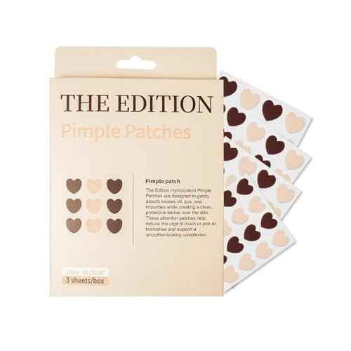 The Edition - Pimple Patches - Heart Shaped Hydrocolloid Pimple Extractor ? Cute Acne Spot Treatment for Overnight, Zit Blemish Cover, Waterproof, For all Skin types (60 Count)