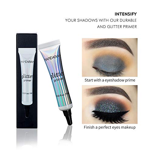 Waterproof Eyeshadow Primer Glitter Glue - 24 Hour Long Lasting (2 Pack)